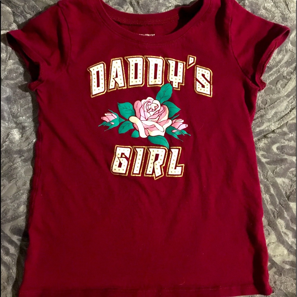 Daddy's Little Girl 5t Maroon T-Shirt